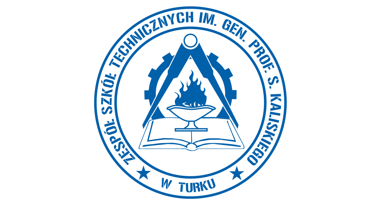 Logo Zespołu Szkół Technicznych im. gen. prof. S. Kaliskiego w Turku