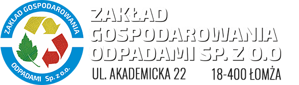 Logo Zakładu Gospodarowania Odpadami Sp. z o. o. w Łomży