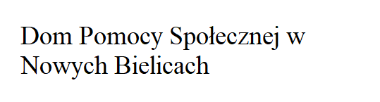 Logo Domu Pomocy Społecznej